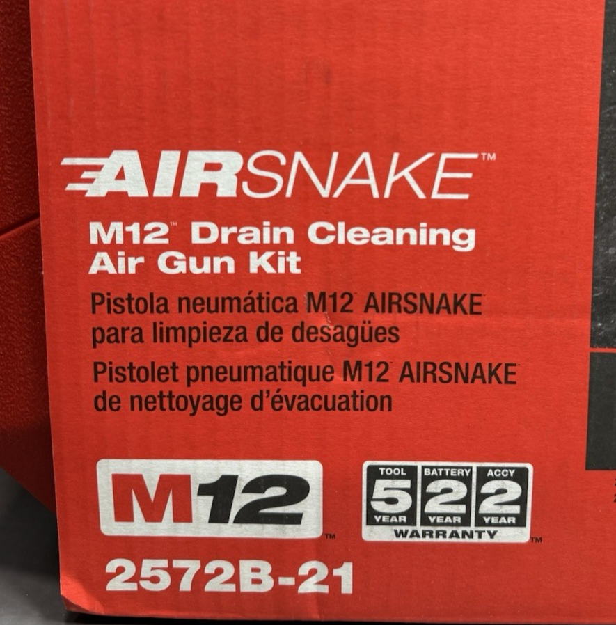 Milwaukee 2572B-21 - M12 12V Airsnake Drain Cleaning Air Gun Kit w/ Attachments #5