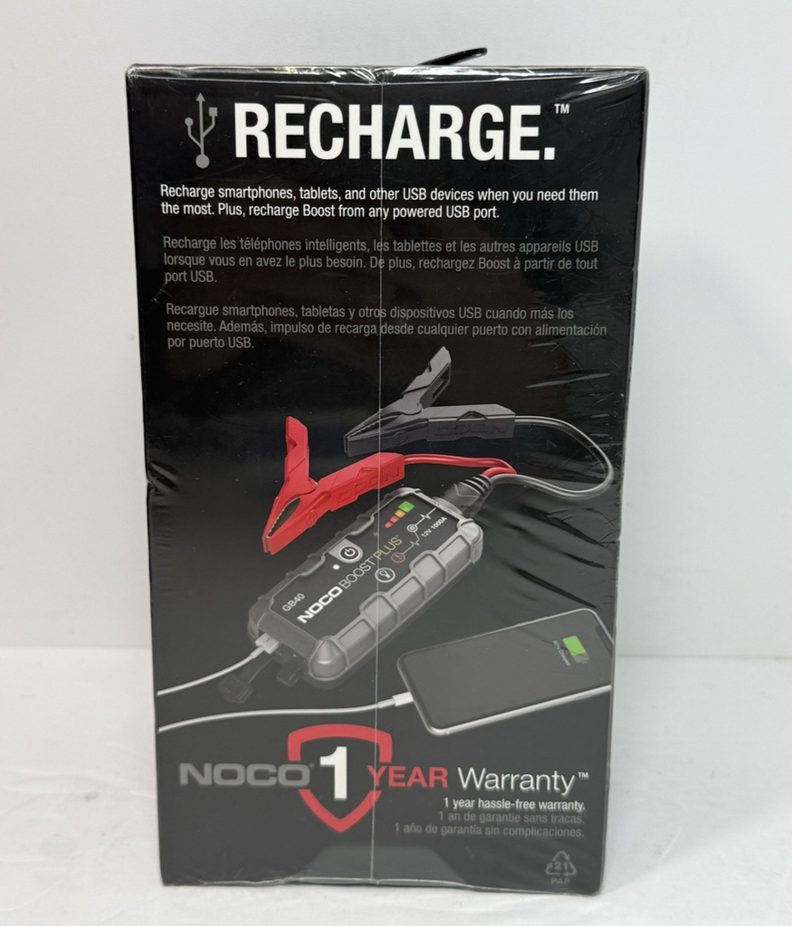 NOCO Boost Plus GB40 12V Portable 1000A UltraSafe Lithium Jump Starter #3