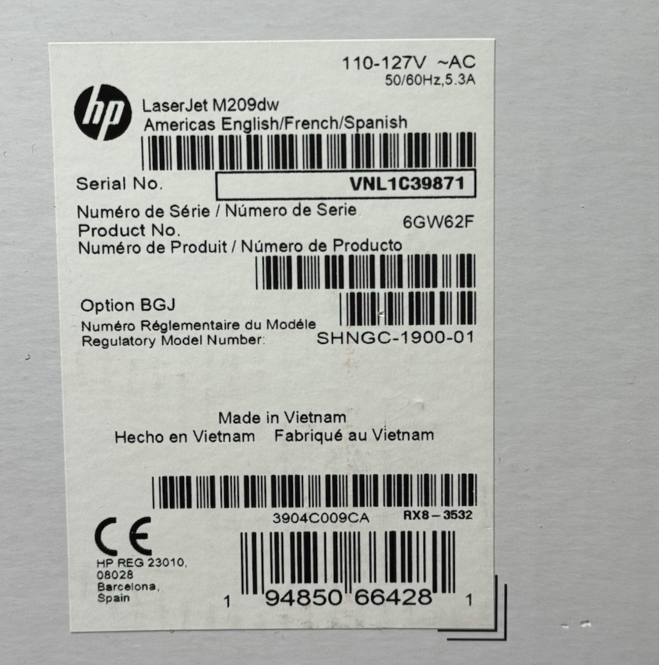 HP LaserJet M209dw Wireless AI-Enabled Black-and-White Laser Printer-New Sealed #3