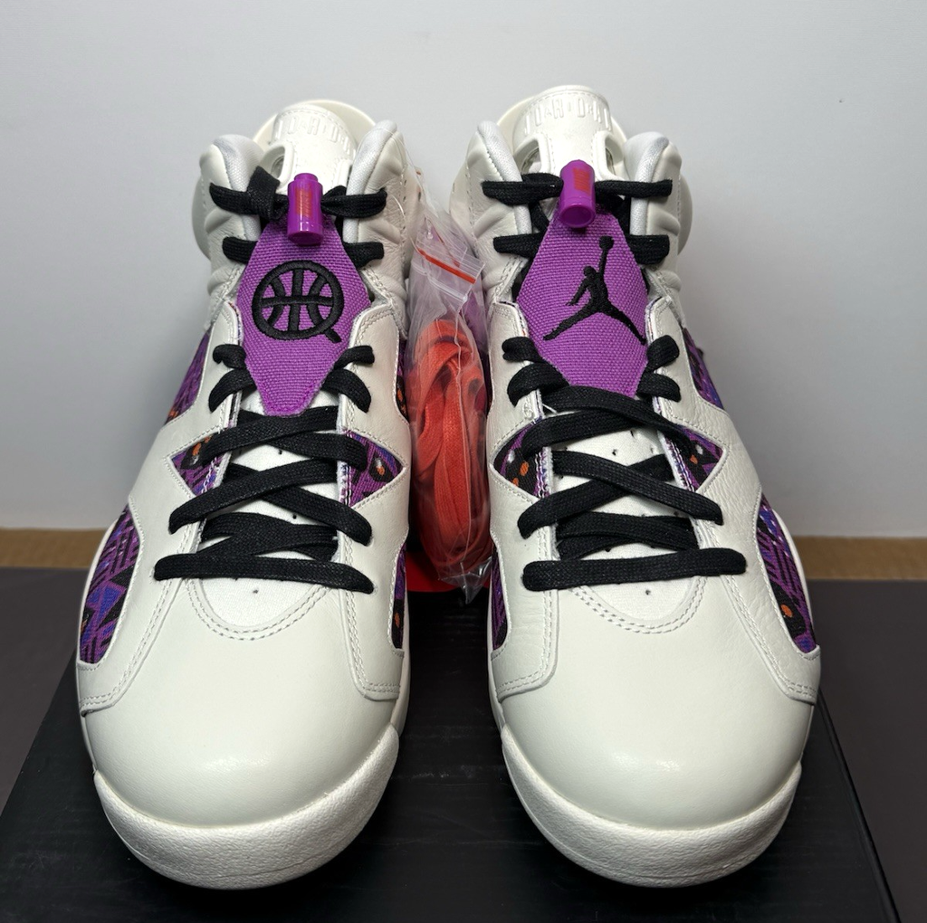 Nike Air Jordan 6 Retro Quai 54 Sail Black Purple CZ4152-101 Men's Size 10 -NIB #1