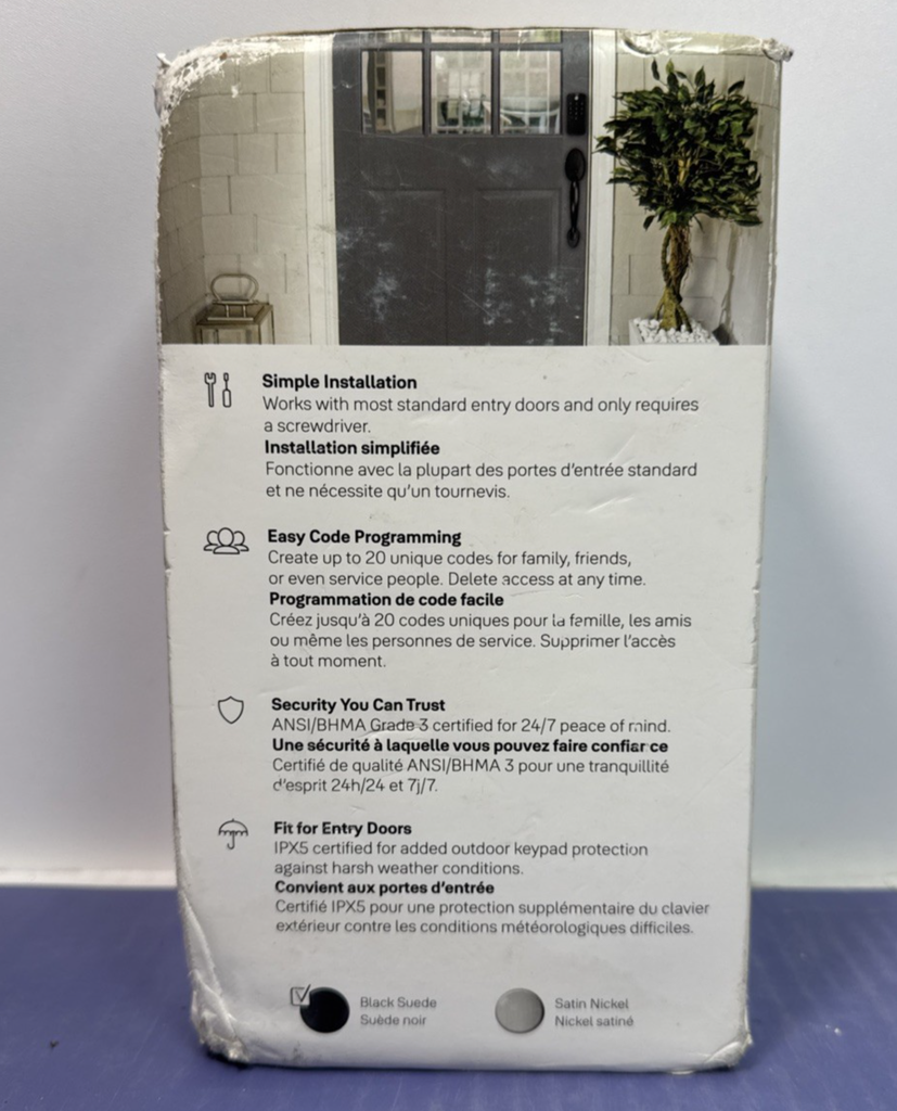 Yale Master Lock Electronic Keypad Deadbolt in Black Suede Finish -BRAND NEW #2