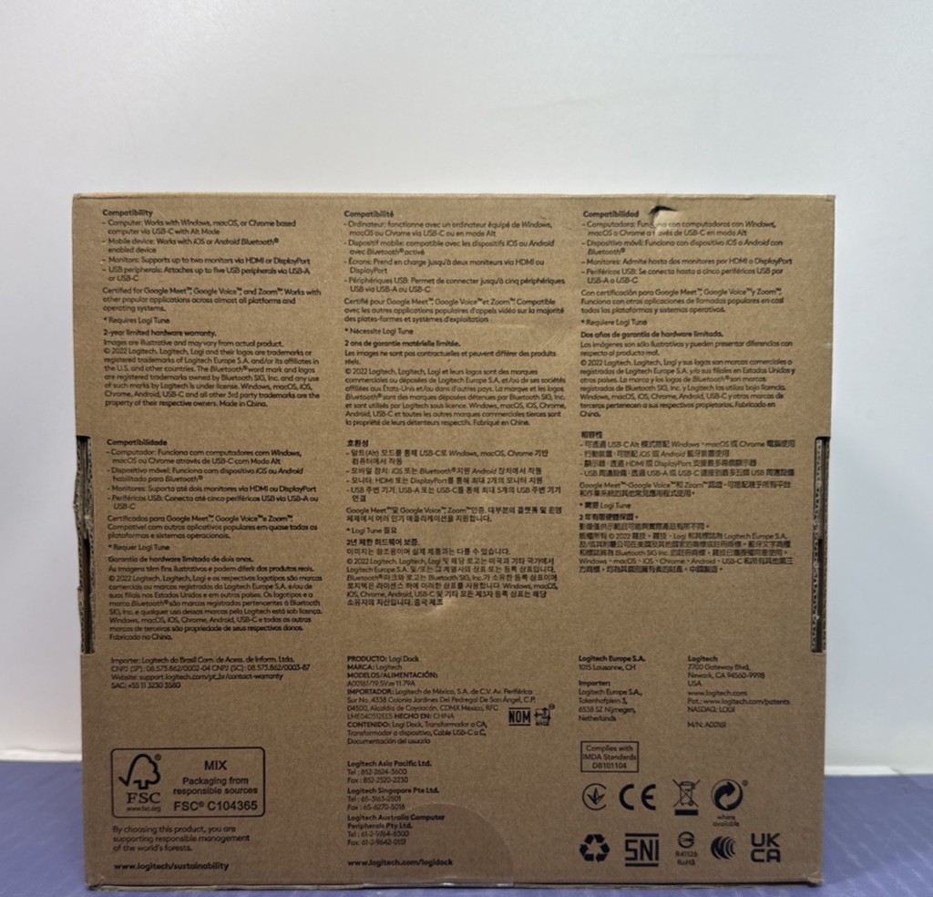 Logitech Dock All-in-one Control Station UC in Graphite 986-000025 -New #2