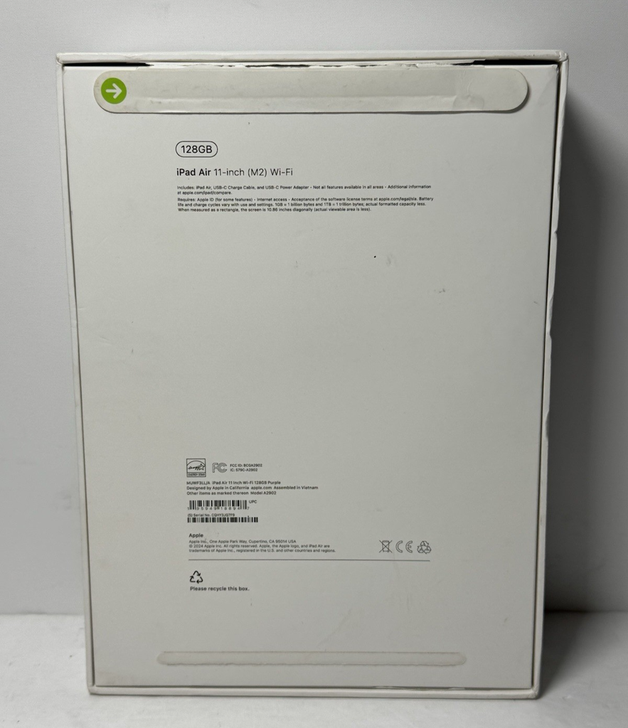 Apple iPad Air 11" M2 Wi-Fi, 128GB Purple A2902  w/Apple Pencil pro 93% battery #2