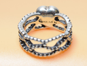 Pandora ALE 925 Mi Amor Black Onyx Heart Sterling Silver Band Ring SIZE 8 cost
