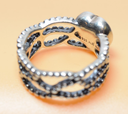 Pandora ALE 925 Mi Amor Black Onyx Heart Sterling Silver Band Ring SIZE 8 purchase