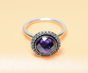 Pandora Sterling Silver Purple Brilliant Legacy Ring Size: 7 cost