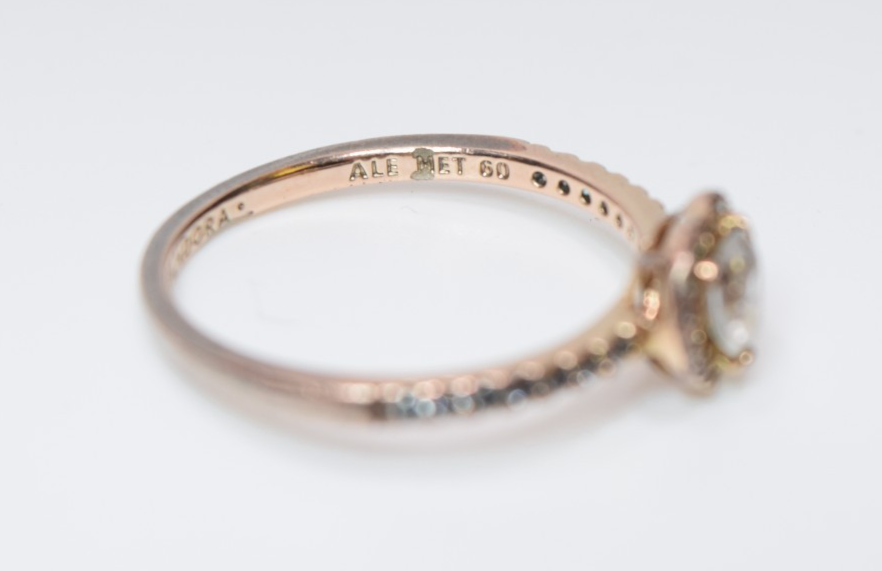 PANDORA 14k Gold Plated Pave Elevated Heart Ring 168421C01 -SIZE 9 #5