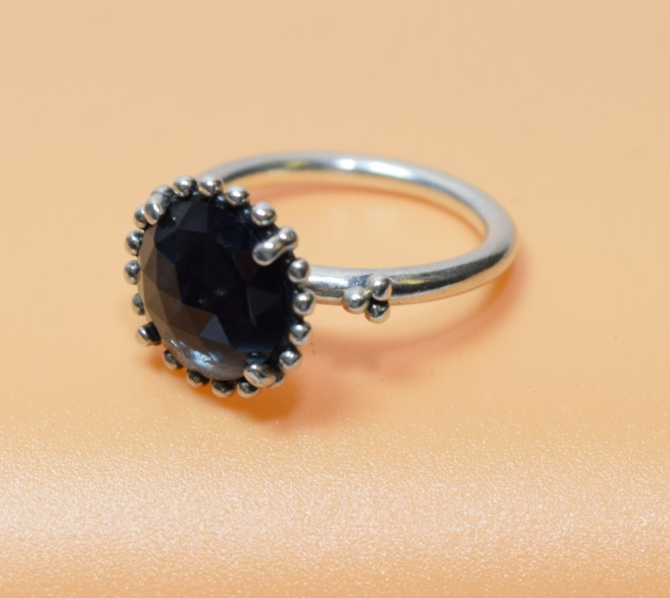 PANDORA Retired Midnight Star Ring 190910NBC -Size 6.5 #1