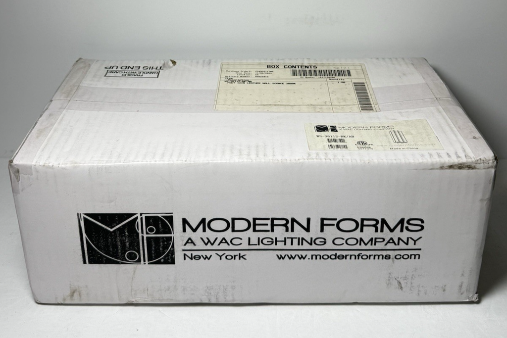 Modern Forms Lighting WS-36112-BK/AB 12'' 3000K Black &Aged Brass Wall Sconce #3