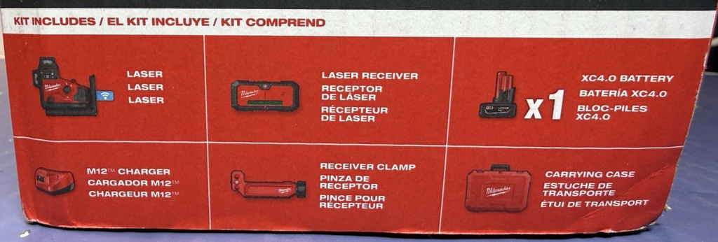 Milwaukee 3642-21 M12 Green 360 3-Plane Laser Kit W/Auto Alignment & Receiver #3