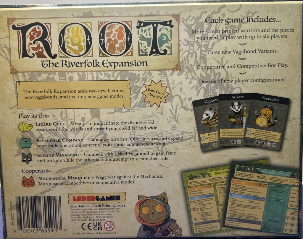 Leder Games LED01000 Root Board Game / And The Riverfolk Expansion #4