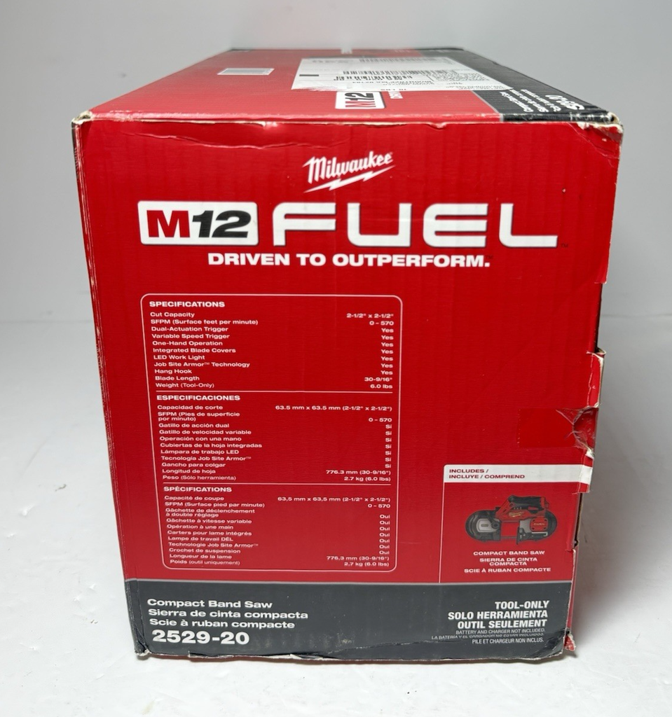 Milwaukee 2529-20 M12 12 Volt FUEL™ Compact Band Saw - Tool Only-Brand New #1