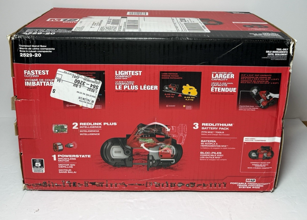 Milwaukee 2529-20 M12 12 Volt FUEL™ Compact Band Saw - Tool Only-Brand New #2