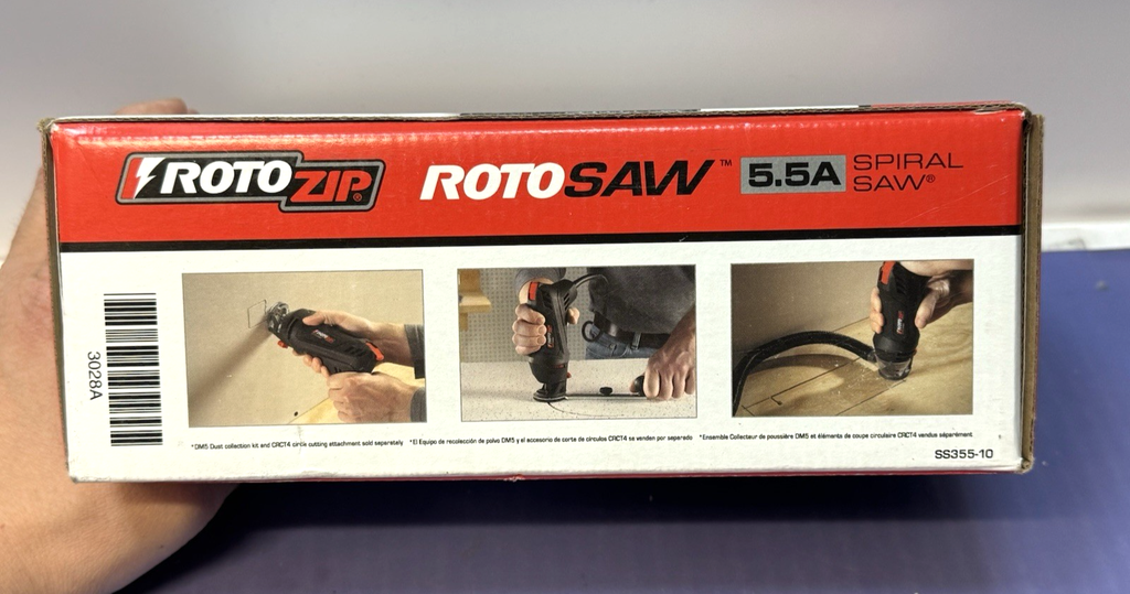Rotozip SS355-10 5.5 Amp High Performance Spiral Saw Tool Kit - Brand New #1