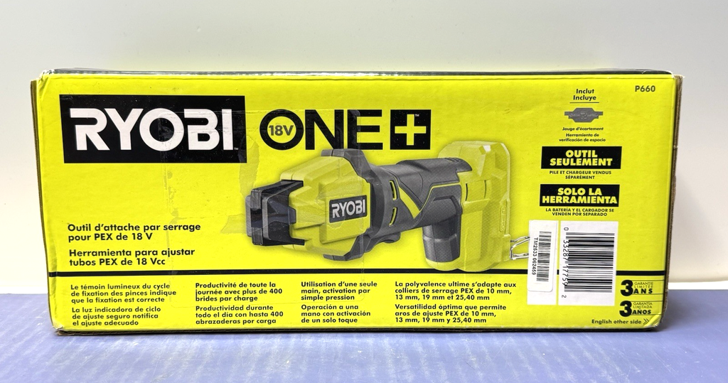 Ryobi One+ 18V PEX Tubing Clamp Tool P660 Tool-Only - Brand New #1