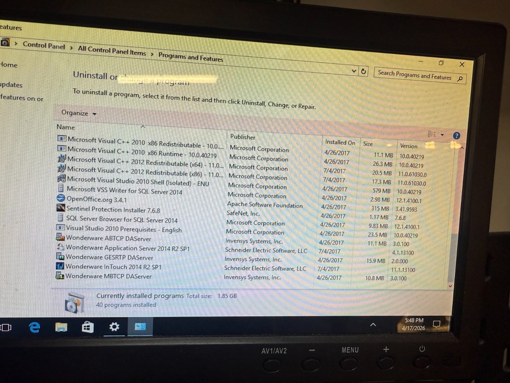 Wonderware InTouch Panel PC TSND1U-0000-TN1C Win10 Pro Atom E3845 4GB 240GB SSD #5