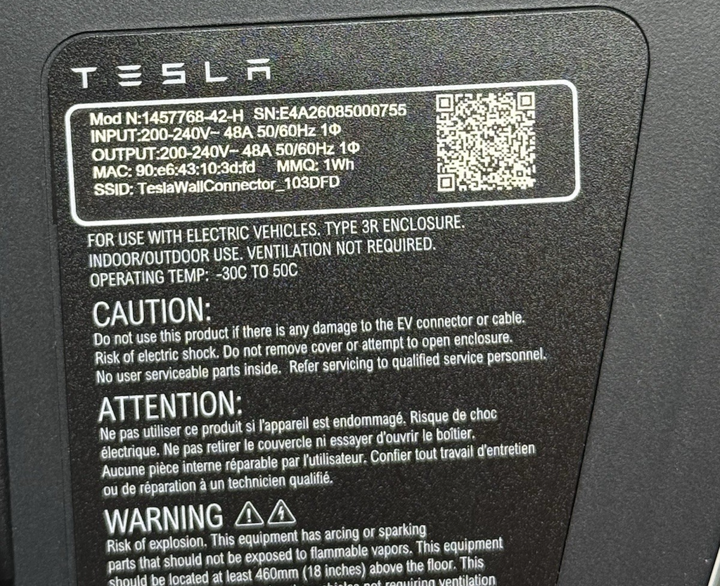 Tesla Wall Connector Level 2 EV Charger 1457768-42-H Gen 3 - 24FT-Open Box #2