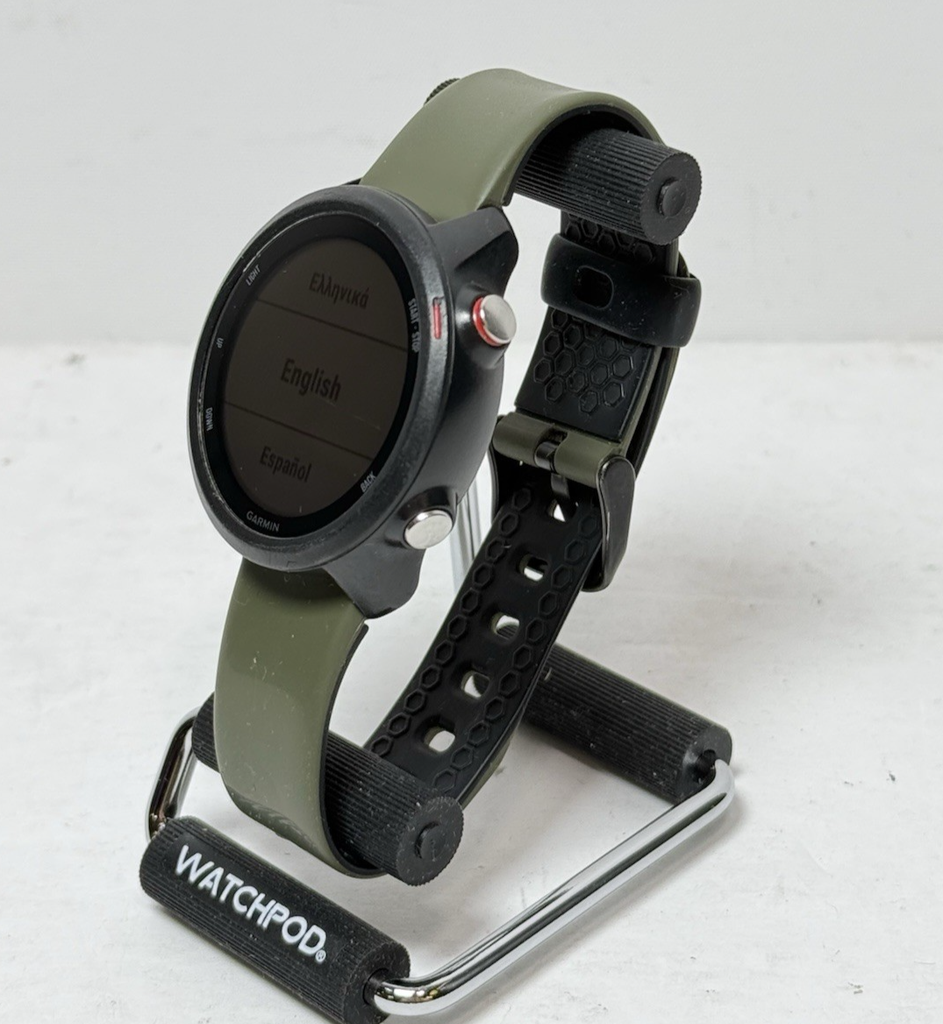 Garmin Forerunner 245 Music (GPS) 30 mm Black Case with Green Band #1