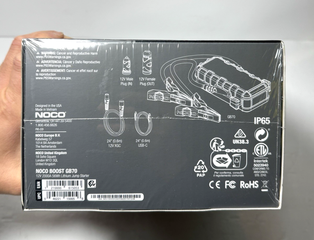 Noco Jump Starter GB70 2000 A 12-Volt Ultra Safe Lithium  - New Sealed #4