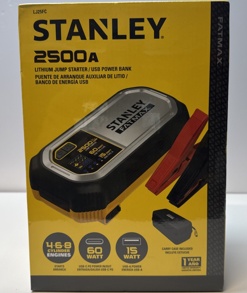 Stanley FatMax 2500 Amp Jump Starter LJ25FC -New Sealed #1