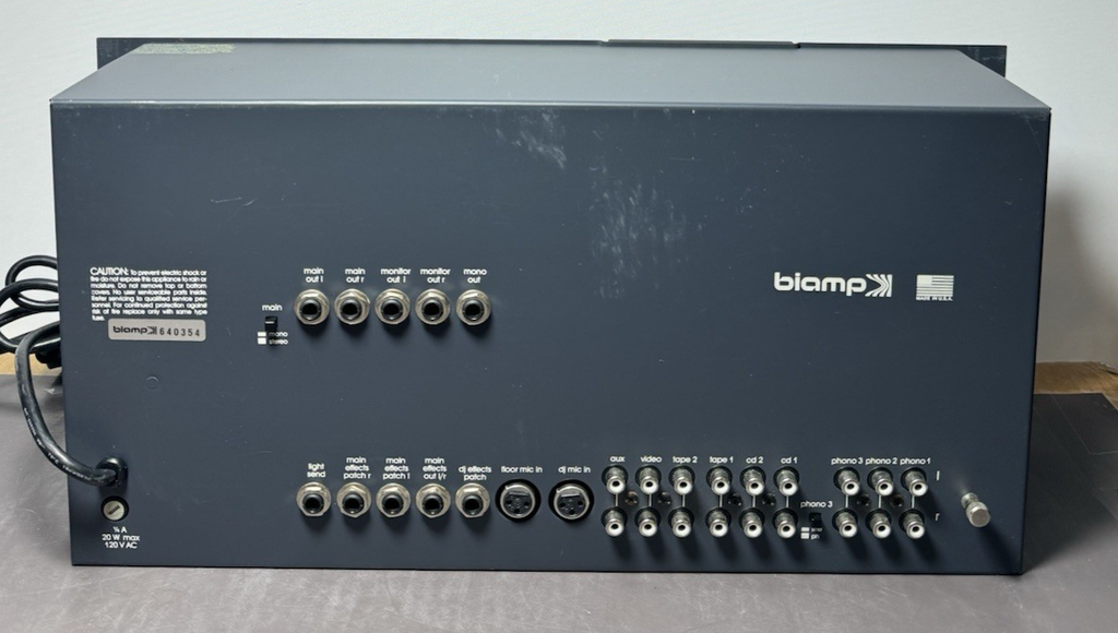 Biamp DJ-5001 Stereo Mixer Rack Mount Vintage DJ Audio Mixer #4