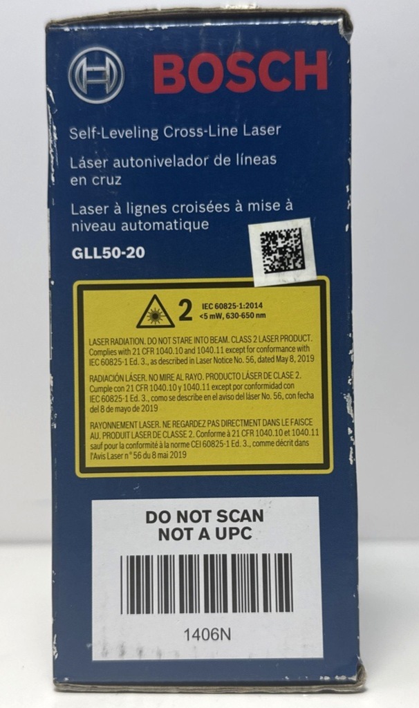 Bosch GLL50-20 50ft Range Self Leveling Cross Line Laser-New Sealed #3