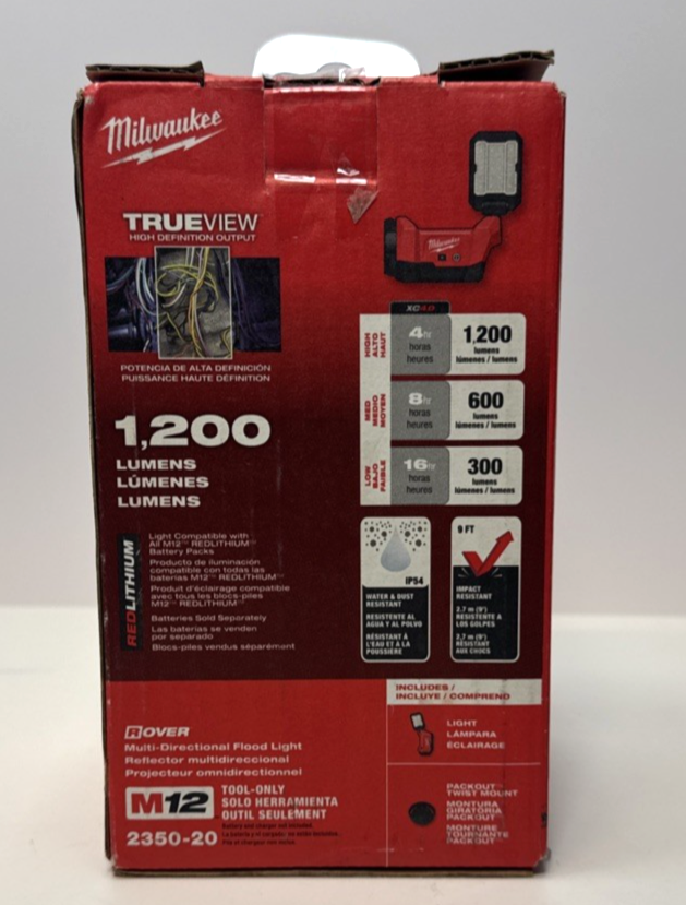 Milwaukee M12 2350-20 Rover Multi-Directional Flood Light With Packout #2
