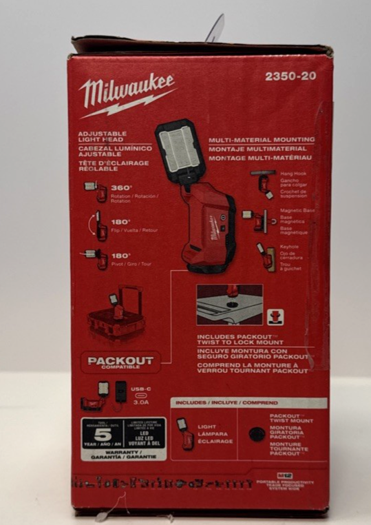 Milwaukee M12 2350-20 Rover Multi-Directional Flood Light With Packout #3
