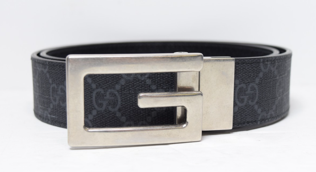 Gucci GG Supreme Reversible Leather Belt 626974 K9GSN Size 80/32 Black #1