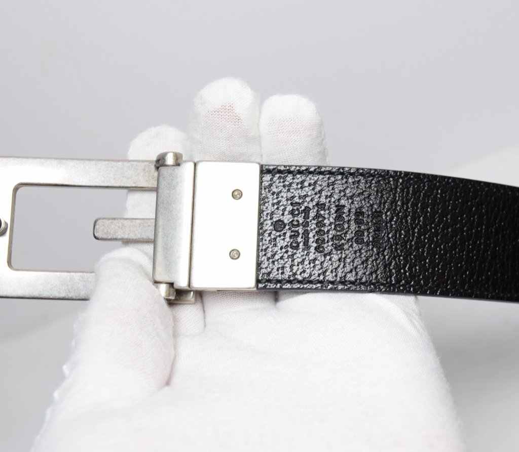 Gucci GG Supreme Reversible Leather Belt 626974 K9GSN Size 80/32 Black #5