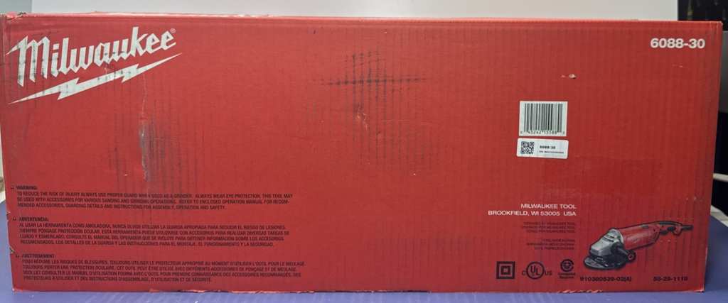 Milwaukee Tool 6088-30 15 Amp 7"/9" Large Angle Grinder W/ Lock-On -New Sealed #2