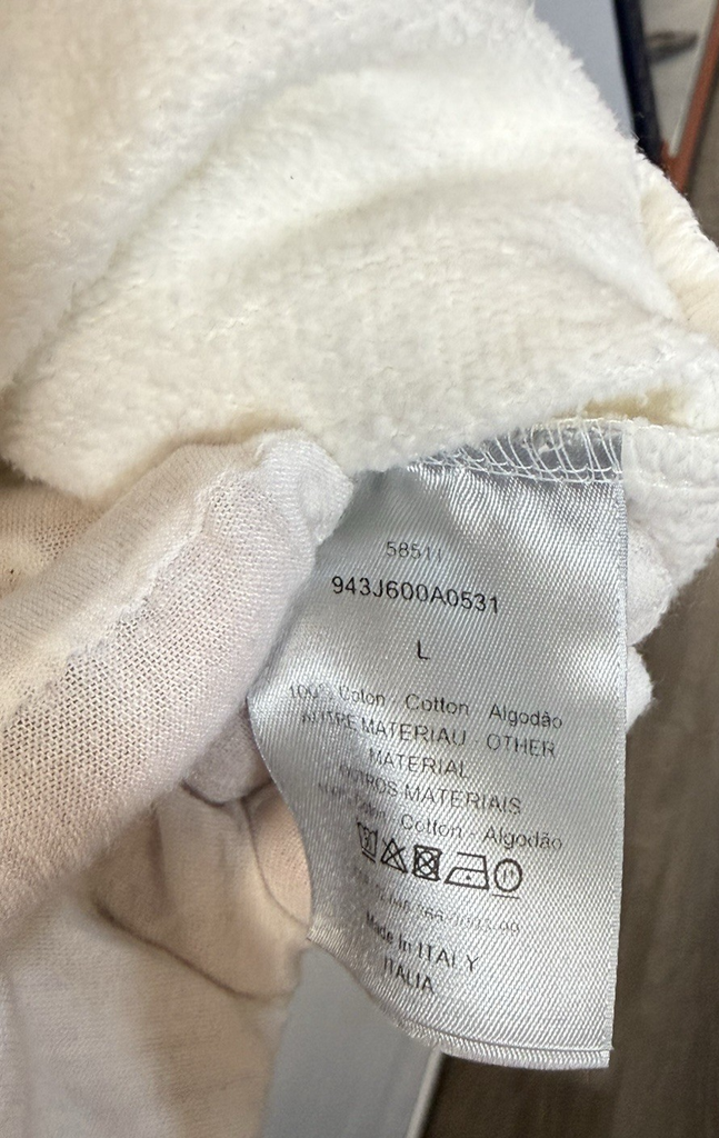 Dior Men's CD ICON HOODED SWEATSHIRT White - 100% Cotton, Size L #3