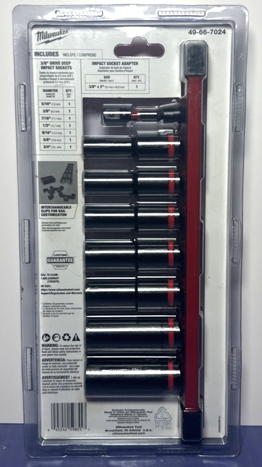 Milwaukee 49-66-7024 Shockwave Impact 3/8 in Drive 6 Point Socket Det of 8 #2