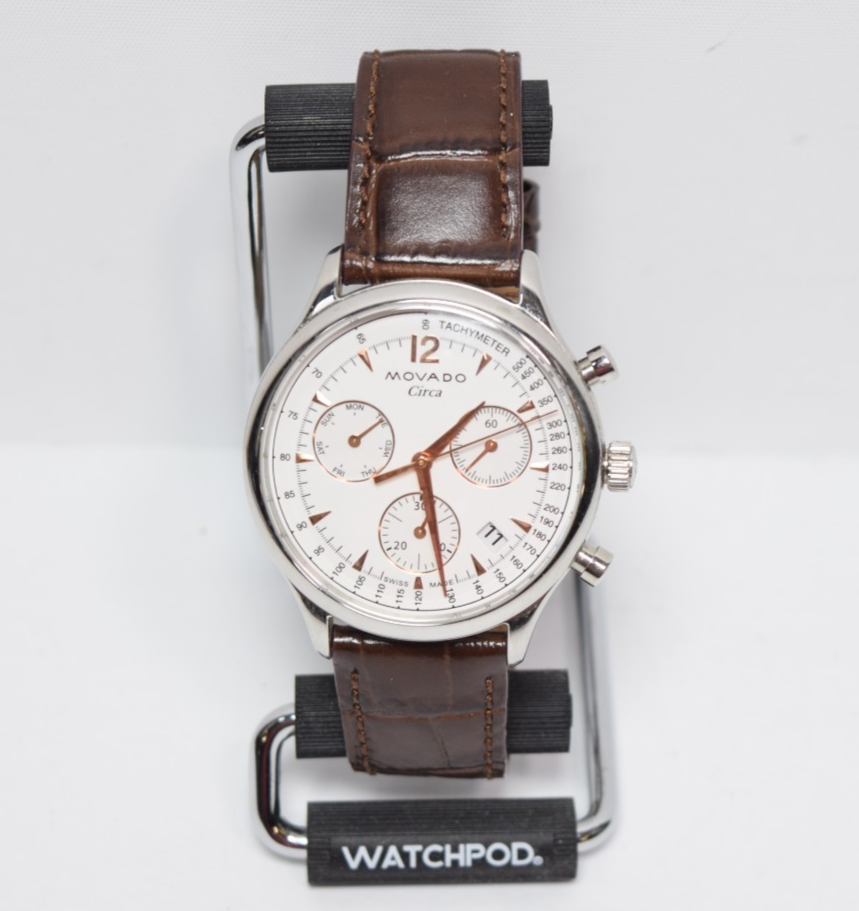 Movado Heritage Series Circa Chronograph Quartz Men's Leather Watch -43MM #1