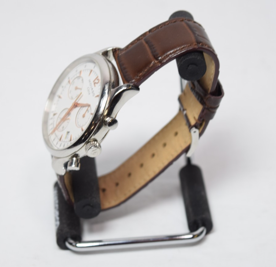 Movado Heritage Series Circa Chronograph Quartz Men's Leather Watch -43MM #8