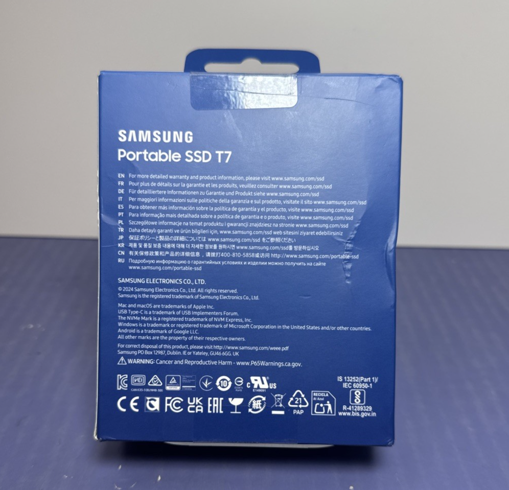 Samsung T7 ‎MU-PC1T0T Portable SSD External Solid State Drive 1TB -New Sealed #3