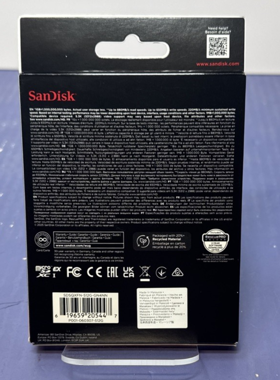 SanDisk MicroSD Express 512GB Memory Card -Brand New #1