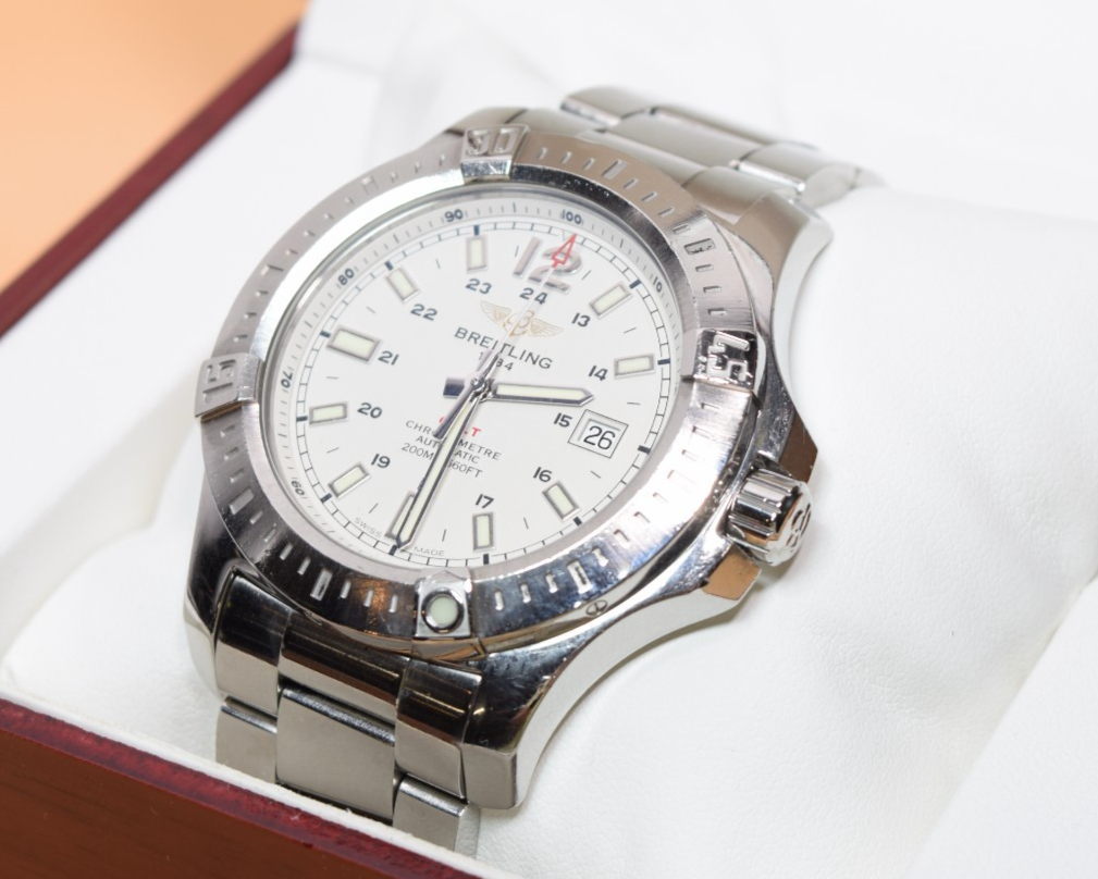 Breitling Colt A17388 Automatic 44mm Stainless Steel White Dial Watch #1