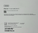 Apple iPad Air 11" M3 128GB Purple MCA04LL/A WIFI only, 9 cycles, A3266 with delivery
