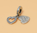 BELOVED MOTHER Genuine PANDORA Silver HEARTS Dangle MOM DAY Charm price