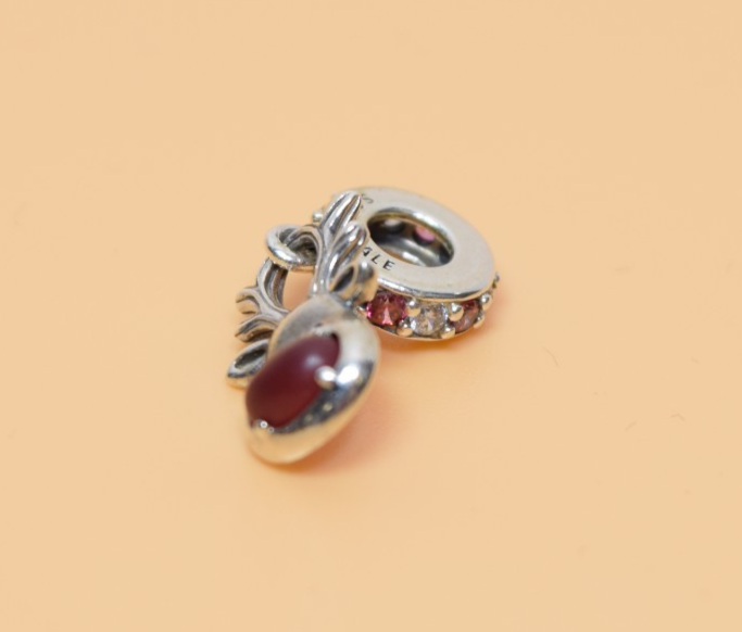 PANDORA Charm Sterling Silver ALE S925 RED NOSE REINDEER MURANO 792330C01 #2
