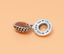 PANDORA S925 ALE Piece of My Heart Mother Dangle Charm with Red Enamel used
