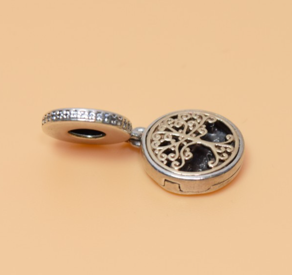 Pandora Charm 2-Tone Family Roots Dangle, 791988CZ, Silver, 14K #3