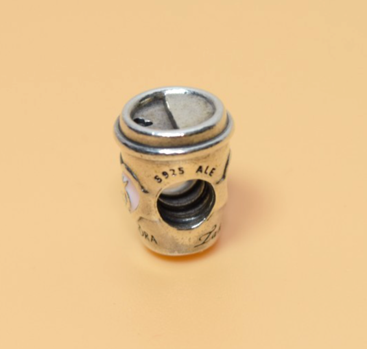 Pandora Silver Charm a Break Coffee Cup Charm 797185EN160 #5