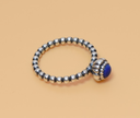 Pandora Sterling Silver Blue Lapis September Birthday Blooms Ring Size 7.5 price