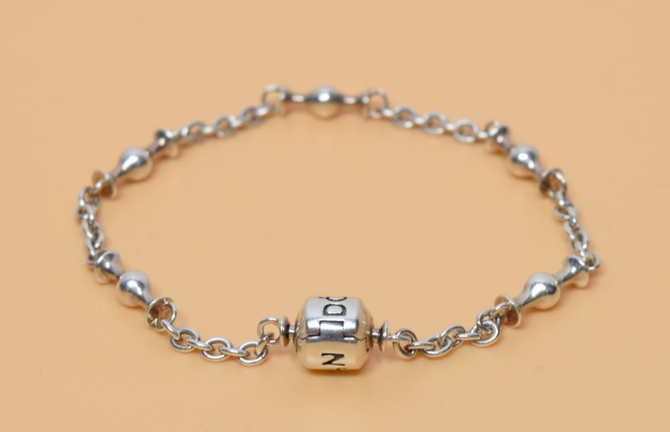 Pandora Sterling Silver Five Station Clip Bracelet 7" ALE 925 #1