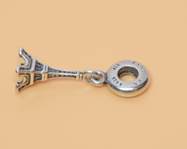 Pandora Sterling Silver Paris France Eiffel Tower Travel Dangle Charm #4