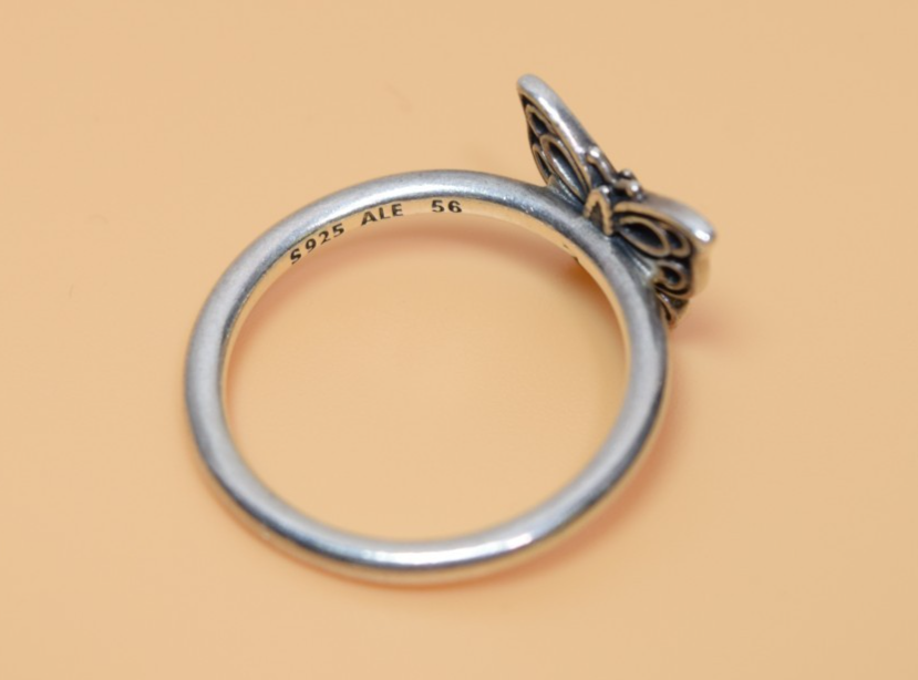 Pandora “Love Takes Flight” Butterfly Ring 56 US 7.5 - 190901CZ #5