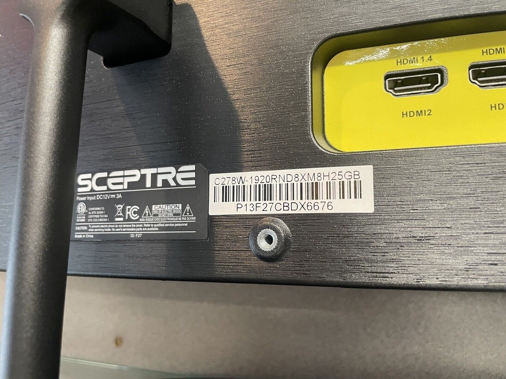 Sceptre Curved 27" LED Monitor C278W-1920RN 75Hz Build-in Speakers #1