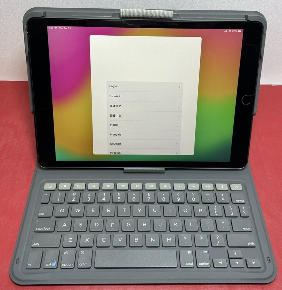 Apple iPad 9th Gen 10.2"  (A2603) 64GB WiFi + Cellular Unlocked W/ ZAGG Keyboard #8